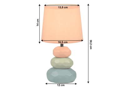 Asztali lámpa, narancssárga/zöld/kék, LENUS