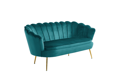 Luxus heverő, 2,5-es ülés, smaragd/arany, Art-deco, NOBLIN