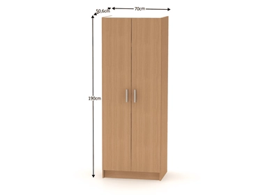 2 ajtós szekrény akasztórúd + polcok, bükk, BETTY NEW 2  BE02-003-00
