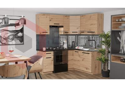 Langen F 190x150cm L alakú sarok konyhablokk