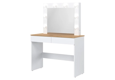 REMI Fésülködőasztal 2 fiókkal Fehér - Evoke Tölgy színben