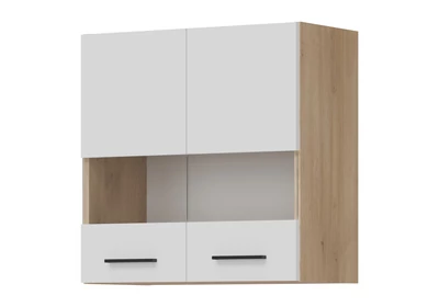 PATI Felső vitrines szekrény 60cm 2 ajtóval Fehér Fronttal