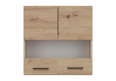 PATI Felső vitrines szekrény 60cm 2 ajtóval Artisan tölgy Fronttal