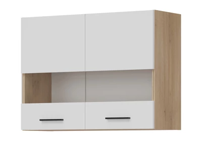 PATI Felső vitrines szekrény 80cm 2 ajtóval Fehér Fronttal
