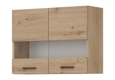 PATI Felső vitrines szekrény 80cm 2 ajtóval Artisan tölgy Fronttal