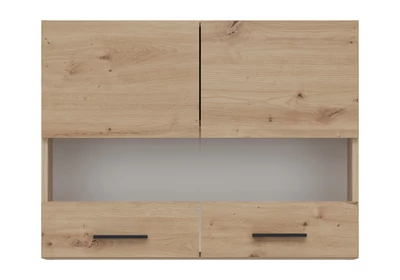 PATI Felső vitrines szekrény 80cm 2 ajtóval Artisan tölgy Fronttal