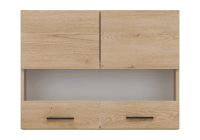 PATI Felső vitrines szekrény 80cm 2 ajtóval Cremona Torro tölgy Fronttal