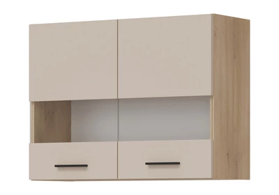 PATI Felső vitrines szekrény 80cm 2 ajtóval Kasmír Fronttal