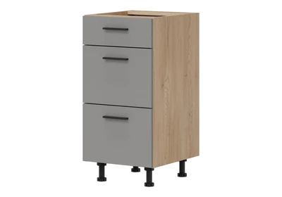 PATI Alsó szekrény 40cm 3 fiókkal Világos grafit Fronttal