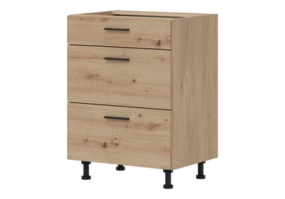 PATI Alsó szekrény 60cm 3 fiókkal Artisan tölgy Fronttal