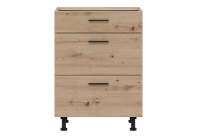 PATI Alsó szekrény 60cm 3 fiókkal Artisan tölgy Fronttal