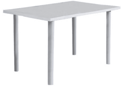 Étkezőasztal, fehér HG, 120x80 cm, UNITA
