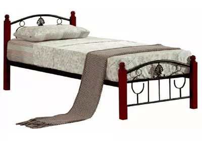 fém ágy ágyráccsal, 90x200, MAGENTA