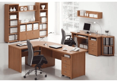 Ívelt íróasztal, tárgyalóterembe, amerikai cseresznye, OSCAR T03