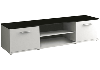 TV-asztal, fehér/fekete, ZUNO NEW 01