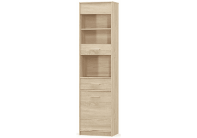 Vitrines szekrény 1D1W1S, sonoma tölgyfa, TEYO