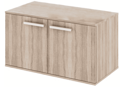 Alacsony szekrény 2-ajtós, DTD laminált, tölgy sonoma, DUNAJ TYP7