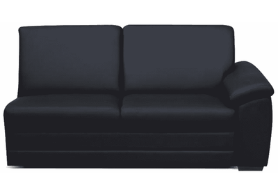 3 személyes kanapé támasztékkal, textilbőr fekete, jobbos, BITER 3 1B