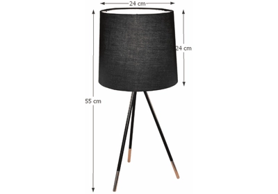 Asztali lámpa, fekete, JADE TYP 4 8008-44A