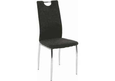 Étkezőszék, szürkésbarna szövet/króm, OLIVA NEW