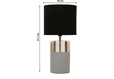 Asztali lámpa, világosszürke/fekete, QENNY TYP 20