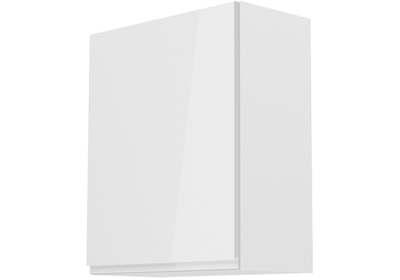 Felső szekrény, fehér/fehér extra magasfényű, balos, AURORA G601F