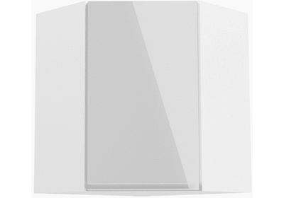 Felső szekrény, fehér/fehér extra magasfényű, AURORA G60N