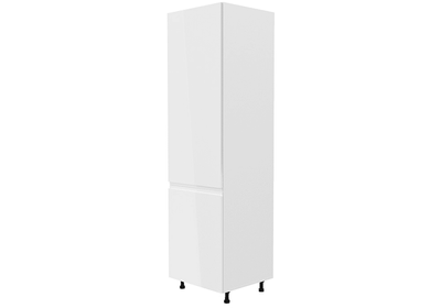 Hűtő beépítő szekrény, fehér/fehér extra magasfényű, balos, AURORA D60ZL