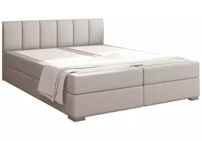 Boxspring ágy 160x200, világosszürke, RIANA KOMFORT