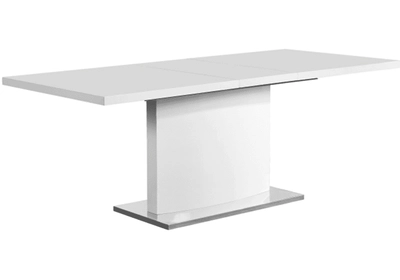 étkezőasztal, fehér színű HG, 160-200x90 cm, KORINTOS