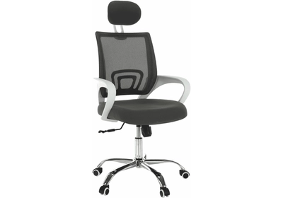 Irodai szék, szürke/fehér, SANAZ TYP 1