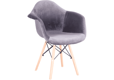 Modern fotel, szürkésbarna Taupe Velvet anyag, DAREL TYP 3