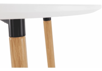 Bárasztal, fehér/tölgy, átmérő 60 cm, IMAM