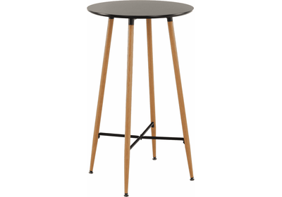 Bárasztal, fekete/tölgy, átmérő 60 cm, IMAM