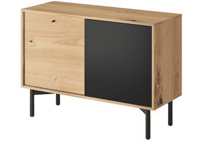 Komód FK 102, artisan tölgy/fekete, FORSO