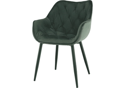 Dizájnos fotel, zöld Velvet anyag, FEDRIS