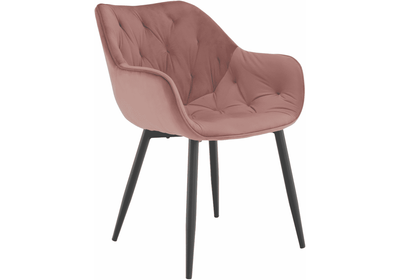 Dizájnos fotel, rózsaszín Velvet anyag, FEDRIS