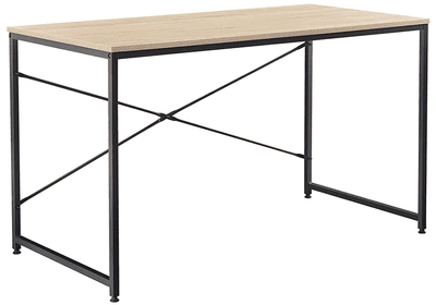 Íróasztal tölgy/fekete, 120x60 cm, MELLORA