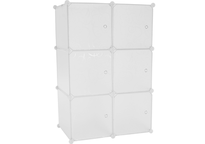 Praktikus moduláris szekrény, fehér/mintás, ZERUS  KÉSZLETKISÖPRÉS