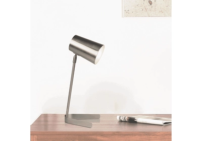 Asztali lámpa, fém/matt nikkel, FABEL