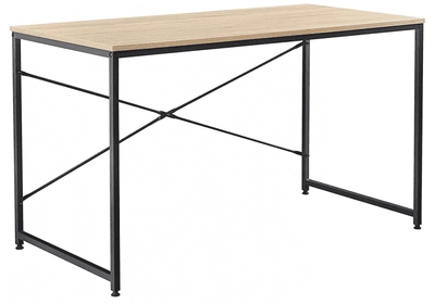 Íróasztal tölgy/fekete, 90x60 cm, MELLORA