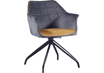 Forgó szék, szürke, camel Velvet szövet/fekete, RATOKO
