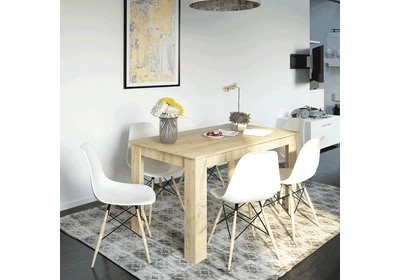 Étkezőasztal, artisan tölgy, 140x80 cm, GENERAL NEW