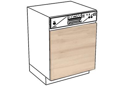 Juno BRW mosogatógép front – artisan bükk