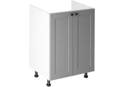 Linea Grey D60Z alsó konyhaszekrény, szürke / fehér