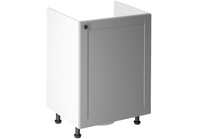 Linea Grey D60Z-P-L alsó konyhaszekrény, szürke / fehér
