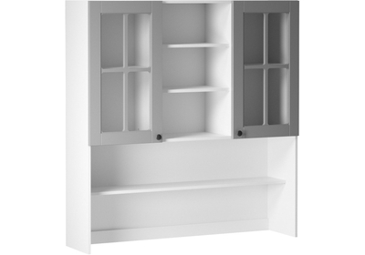 Linea K120 felső konyhaszekrény, szürke / fehér