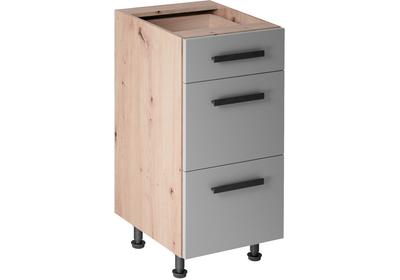 Langen D40S3-PU alsó konyhaszekrény, bézs / artisan tölgy