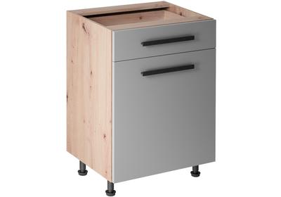 Langen D60S1-PU alsó konyhaszekrény, bézs / artisan tölgy