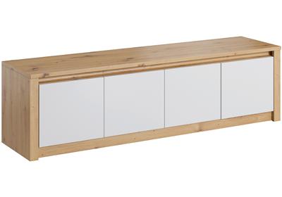 Málta K4D komód 4 ajtóval, fehér / artisan tölgy